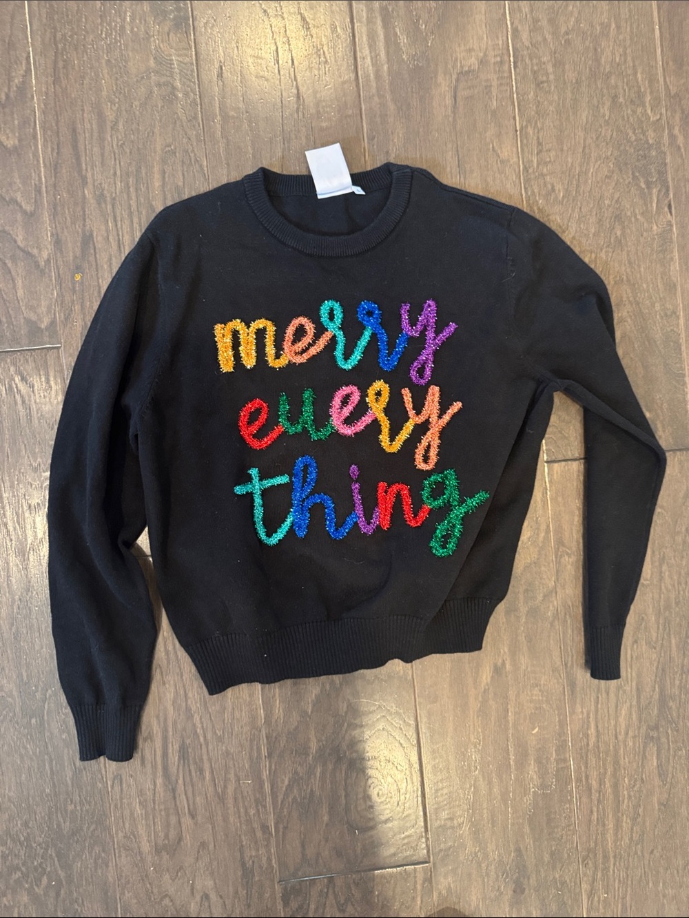 Queen of sparkles “Merry Every Thing" Sweater EUC